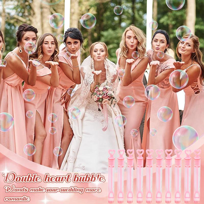 10/12/24 stk Fargerik boblesåpeflaske Hjertestav Tomt rør Barn Bursdagsfest Favoritter Pinata Filler Leker Bryllupsgaver til gjest