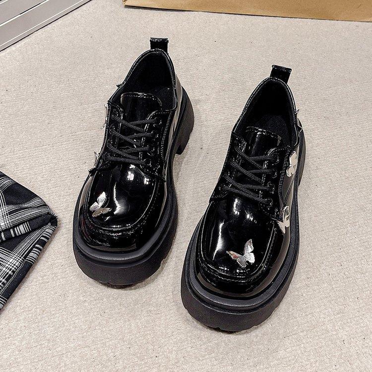 White Thick-soled Shoes Female Fashionable and Comfortable Spring and Summer Heightening British Style Mary Jane Loafers Single Shoes