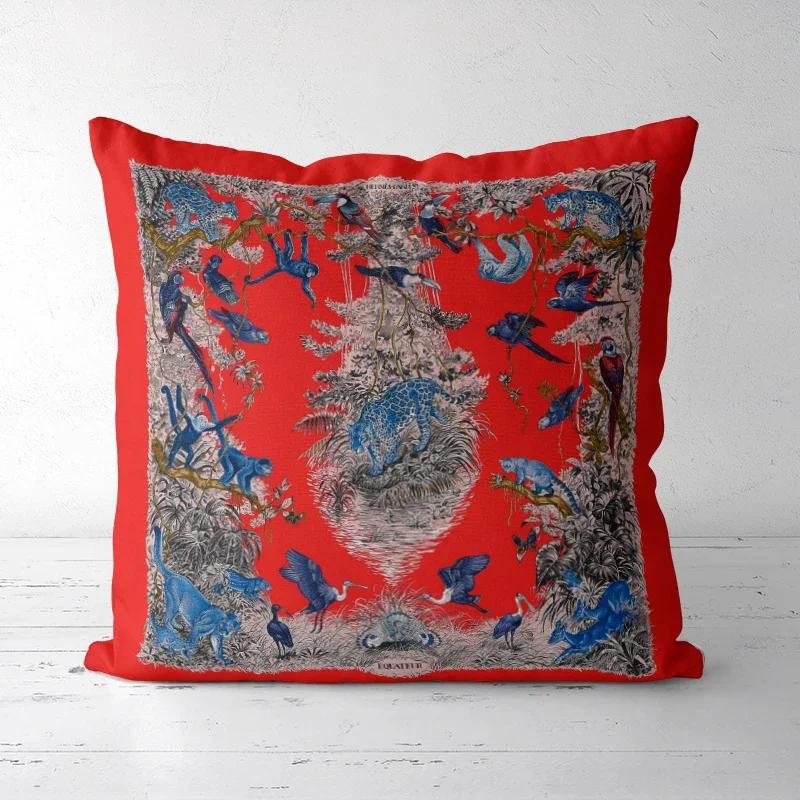 A Drop Shipping Printed Cushion Cover Decorative Pillowcases High-end Royal High Quality Thick Europe Rich Italy Design 28-#