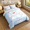 3Pcs Bedding Set Custom Name Text, 1 Sheet 2 Pillowcases Home Bed DecorCinnamoroll