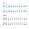 24pcs/set Reusable Flame Fake Nails Acrylic Coffin Ballerina Blue Pink Purple Silver Fire Full Cover False Nails Nail Tips Nail Art Tools