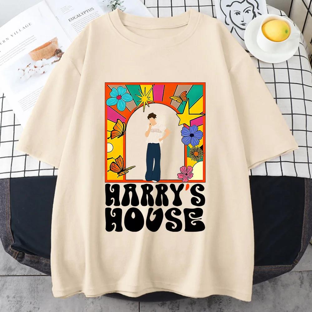 Harrys House Women Tshirts 100 Cotton Summer Unisexga Graphic Short Sleeve Tee Originality Slice of Life Print Individualization