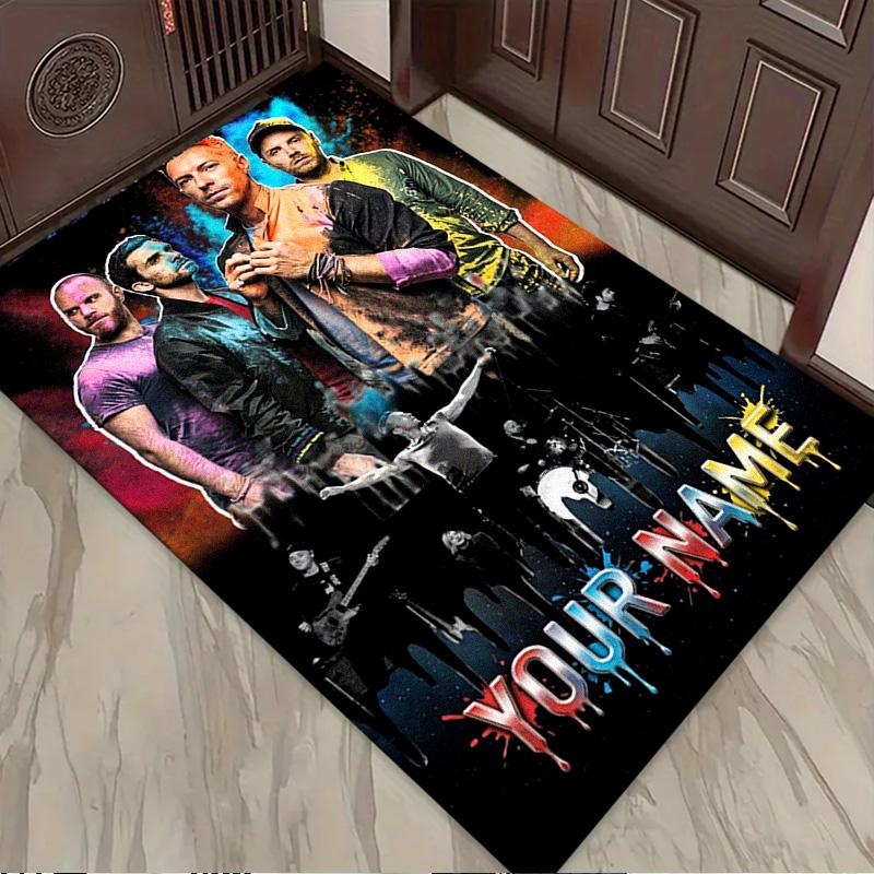 Name Custom Coldplay Band Carpet Rug for Living Room Bedroom Home Sofa Decoration,Kids play Non-slip Floor Mat