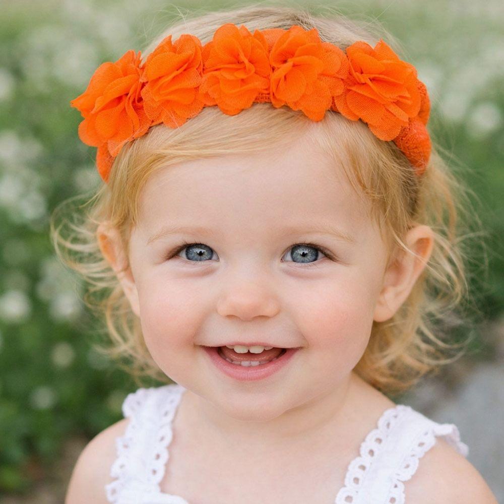 Elastic Headband Chiffon Flower Hair Band New Baby Headband  for Kids Children Newborn Toddler