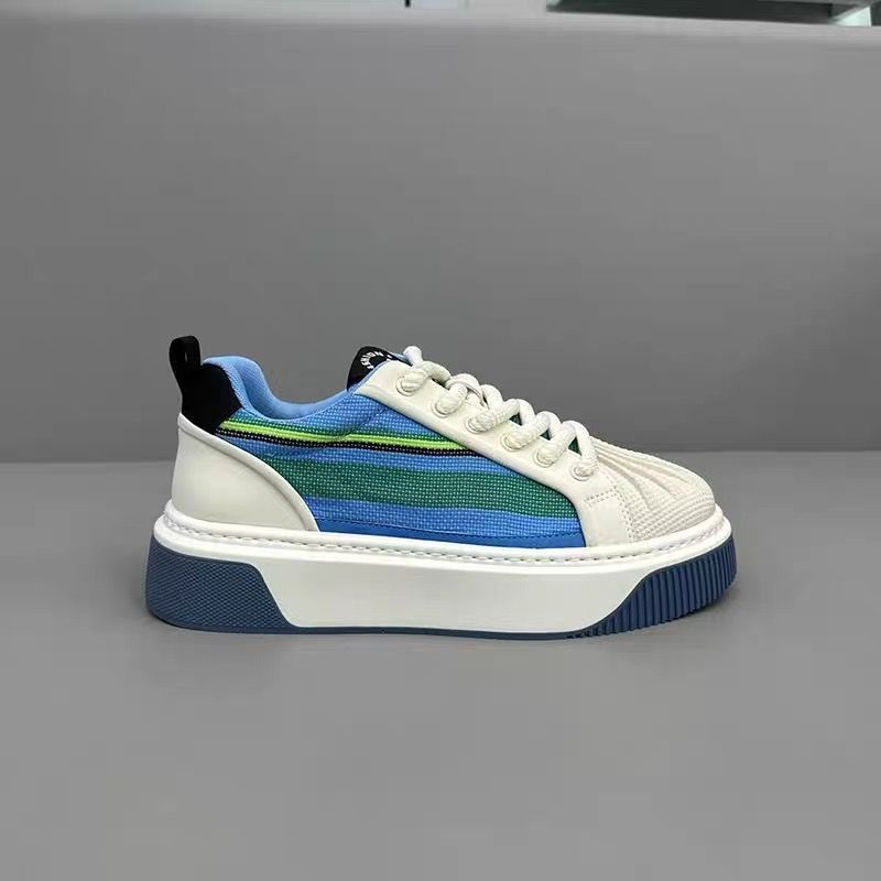 2025 Men's Sneakers - Spring New Platform Shell Toe Shoes with Breathable Design, Fashion Chunky Casual Shoes for Streetwear & Daily Outfits