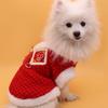 Pet New Year Clothes: Red Cat Clothes, Festive for The Winter New Year. Dog New Year Clothes with Fleece for Warmth
