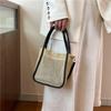 French Straw Woven Bag Summer New Style Literary and Fresh Handbag Casual One-shoulder Crossbody Bucket Bag