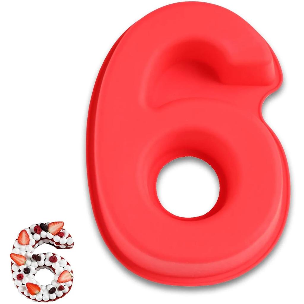3D Silicone Number Cake Mold DIY Digital Bakery Chocolate Pastry Cream Non-Stick Baking Mould for Birthday Wedding Anniversary