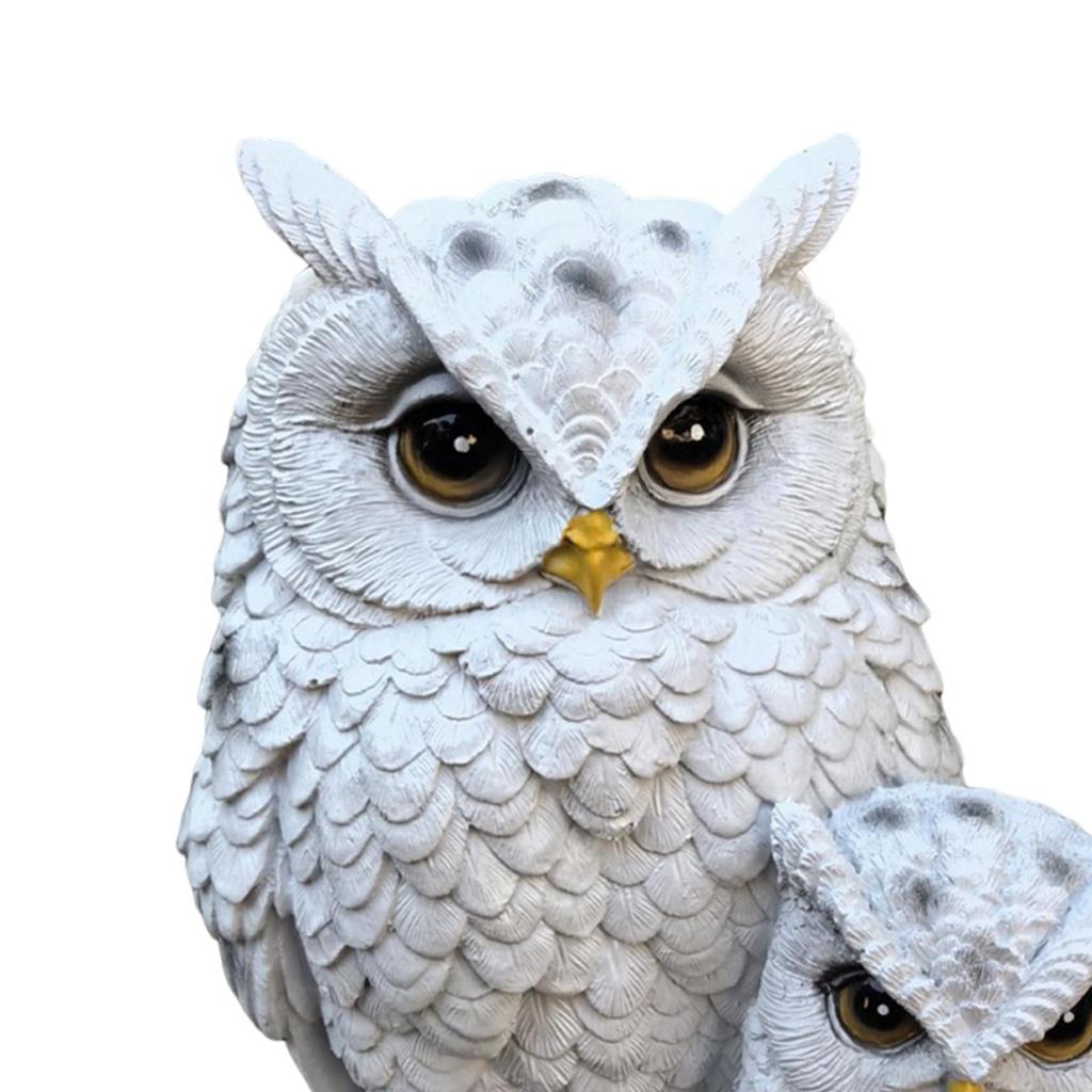 Owl Statue Scare Birds Away Garden Decoration for Flowerpot Balcony Patio
