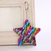 Women Glitter Sequins Star Car Keychain Key Ring Bag Hanging Ornament Pendant