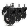 5PCS Office Chair Caster Wheels 10MM 11MM Rubber Wheels Replacement Soft Safe Furniture Casters Wheel Universal 360 Degree Wheel