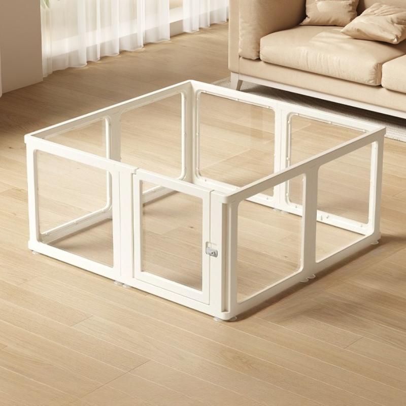 Full Transparent Dog Fence Acrylic Small Dogs Playpen Indoor Pet Puppy Dogs Enclosure Bed Accessories Pets Cat Dog Baby Barrier