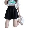Women's Korean Style Gray Wide-Leg Elastic Waist Shorts - Lightweight, Versatile & High-Waisted Summer Pants