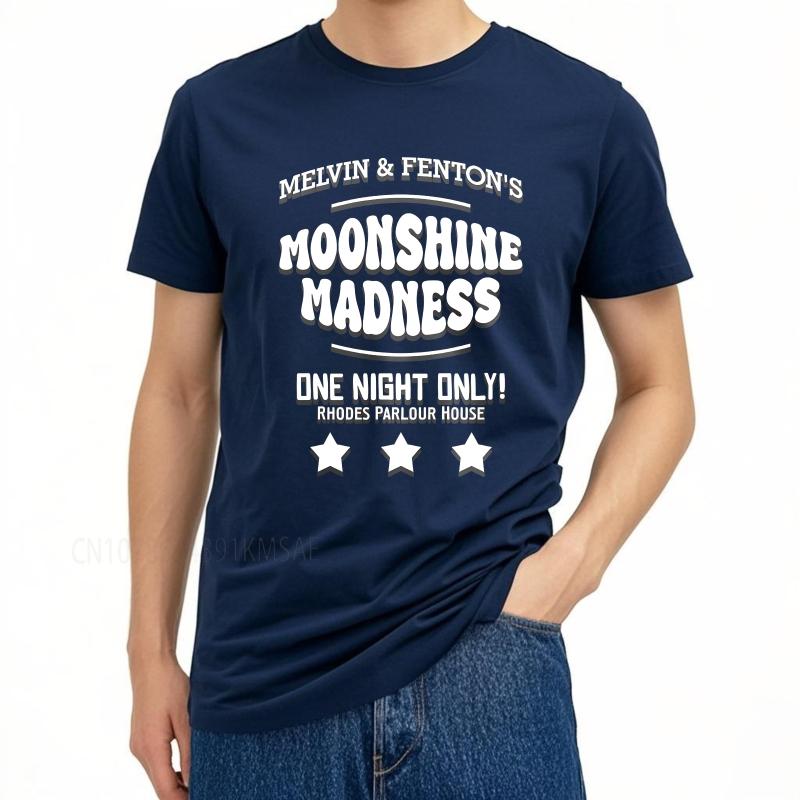 Unisex Summer For Men T Shirt Melvin And Fentons Moonshine Madness One Night Only Rhodes Parlour House Short Sleeve New Arrived