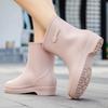Non-slip water shoes women's short tube outer wear short adult rain shoes students fashion rain boots warm work rubber shoes summer