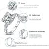Personality Exquisite 925 Silver Round Moissanite Rings Wedding Anniversary Jewelry