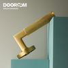 Dooroom Drehknauf Gerändeltes Messing Türschloss-Set Modernes Interieur Schlafzimmer Badezimmer Holztür Drückergarnitur Dummy Privacy Durchgangsschloss