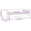 VidaXL Daybed with Mattress Light Grey 90x200 Cm Fabric 3196560