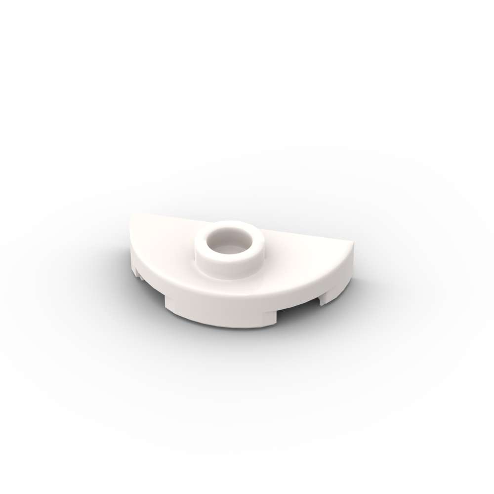 Non-Toxic Moc 10Pcs 1745 Round 1X2 Half Building Blocks Kit Plate With Stud Bricks Particle Puzzle Educational Toys Children Birthday Gift