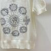 Women's White Embroidered Round Neck Pullover Sweater - Elegant 2025 Knitted Top
