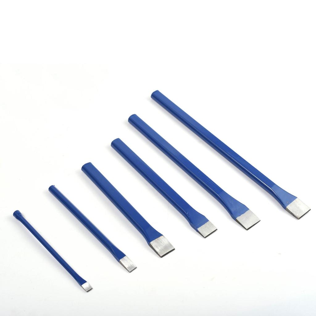 High-Speed Alloy Steel Flat & Point Chisel Set for Stonemasons and Fitters