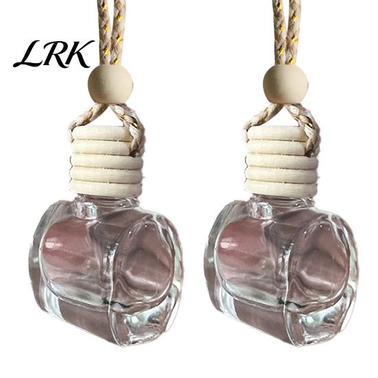 Decorative Hanging Air Freshener Car Perfume Bottle Pendant, Creative Diffuser Ornament for Vehicle, Portable Essential Oil Holder, Interior