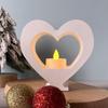 Hollowed Heart Silicone Holder Mold Easy Demolding Tealight Holder Silicone Molds for Resin Craft Home Decoration