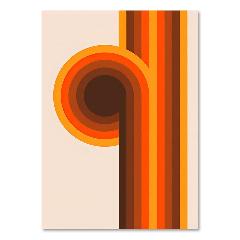 Retro Stripes Art Prints Sunset Lip Rainbow Flower Butterfly Boho Poster Canvas Painting Wall Pictures For Living Room Decor