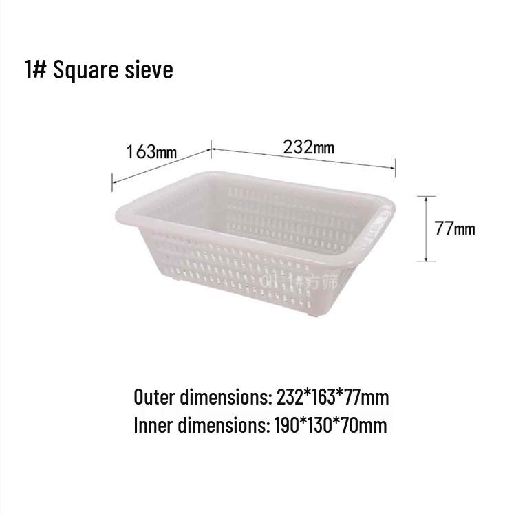 Rectangular Plastic Sieve Basket - Draining & Sorting for Vegetables