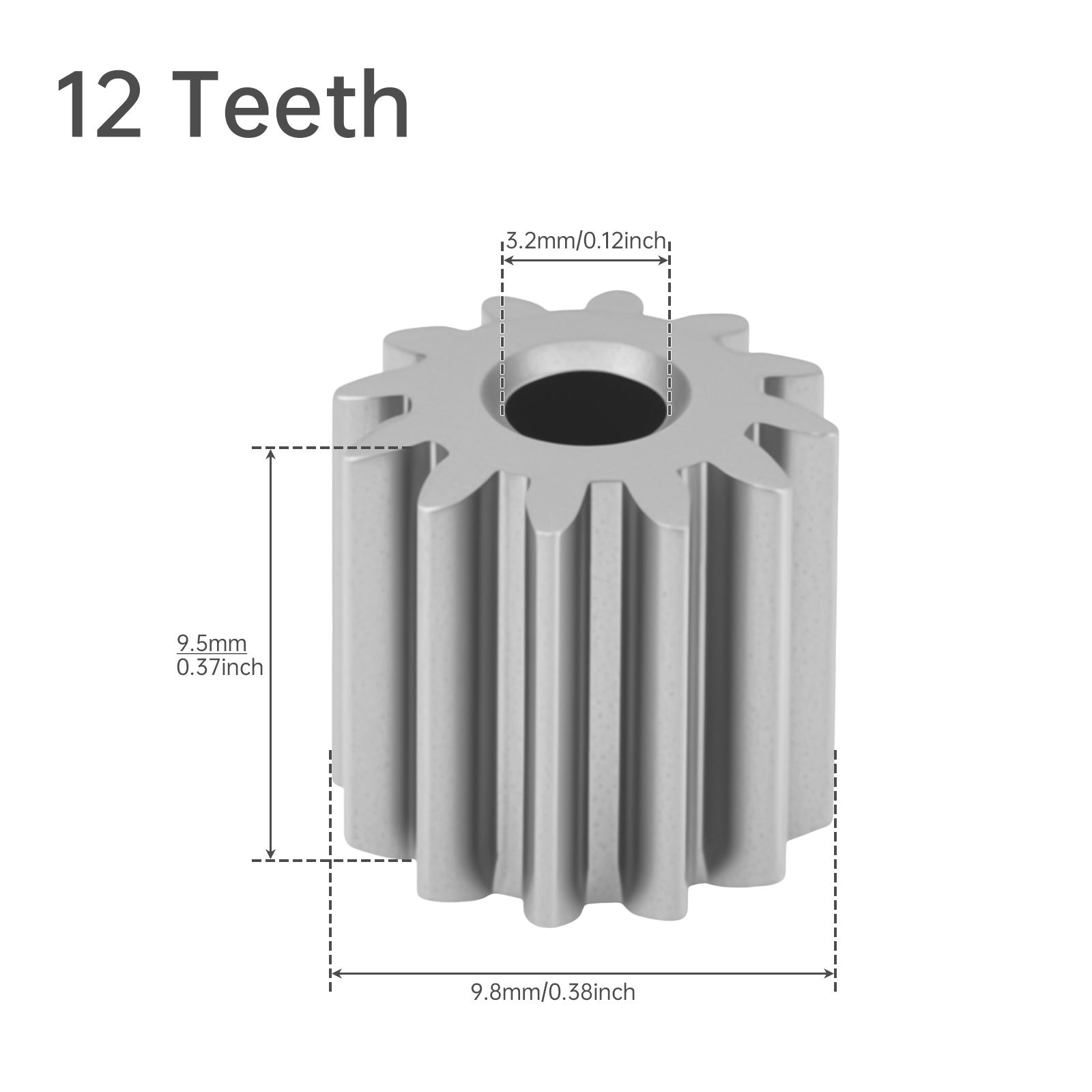 

Motor Gear 3.2mm Hole Diameter 8-19 Teeth Kids Ride On Toys Car Replaceable Motor Gear For RS550 RS555 DC Motor 12 Teeth