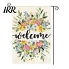 Garden Decoration Flag Hello Spring Floral 12x18 Inch Double Sided Colorful Flowers Gift for Gardeners Burlap Yard Decor Farmhouse Outdoor Lawn