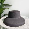 Summer Hepburn Straw Hat Retro Design Large Brim Straw Hat for Women Large Brim Orange New Solid Color Beach Vacation Large Sun