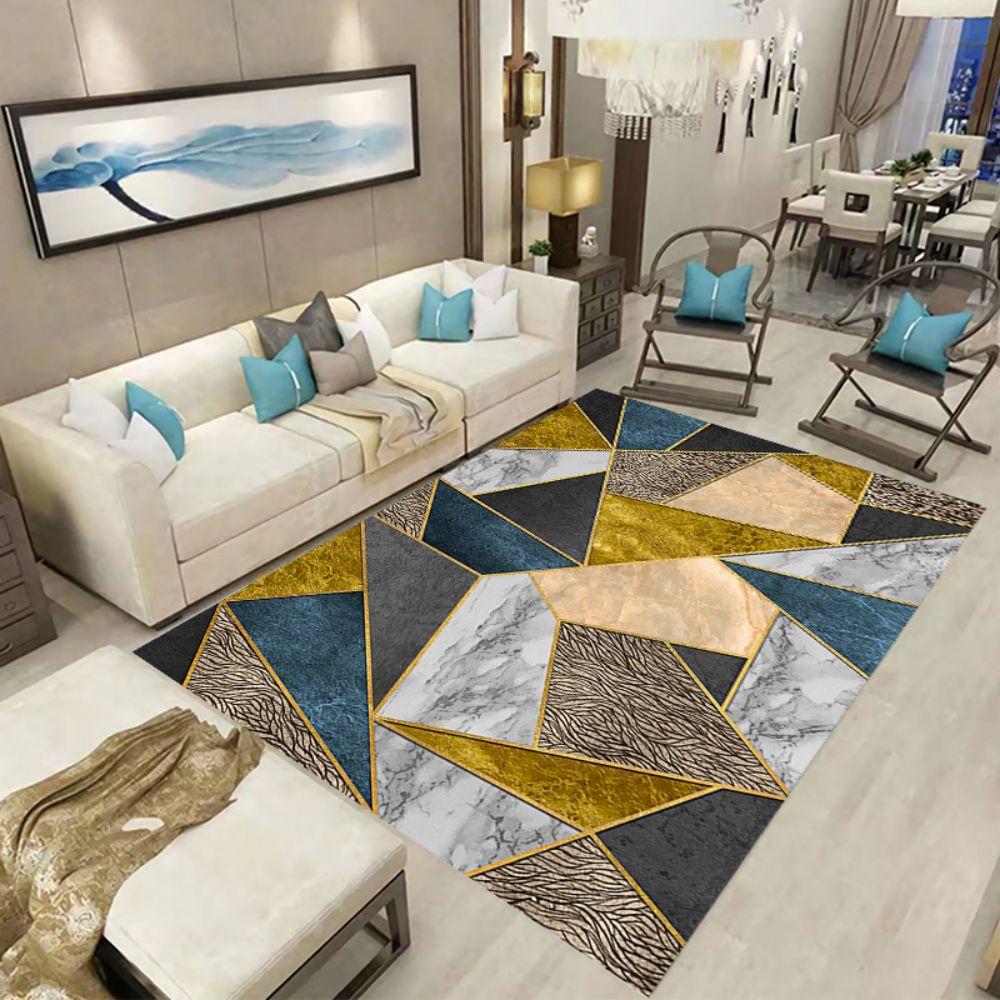 Modern Crystal Velvet Rug Affordable Large Area Home Bedroom Rug Living Room Sofa Coffee Table Mat Simple Lounge Mat