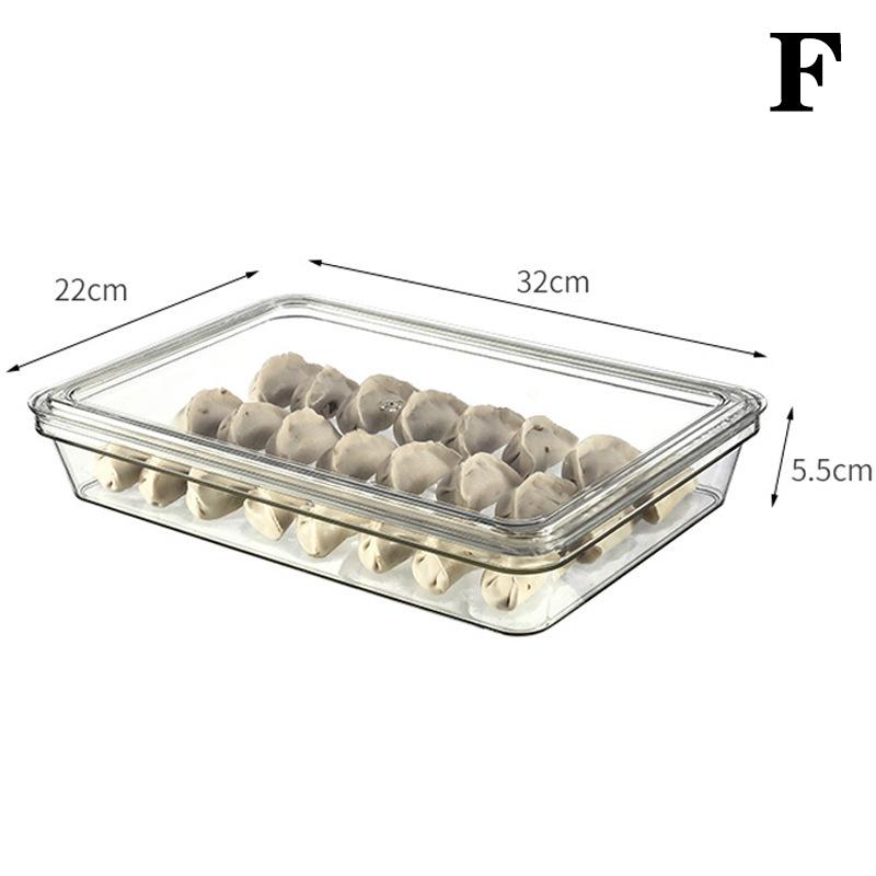 Dumpling Storage Box Single-Layer Transparent Refrigerator Dumpling Fresh Keeping Container Home Kitchen Food Sealed Storage Box