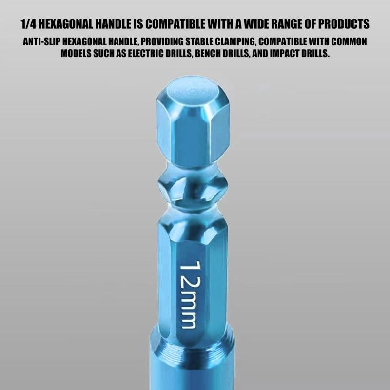 Four-Edged Serrated Eccentric Drill Bit Set High Hardness Hexagonal Simple Installation Multifunction Drill Bit