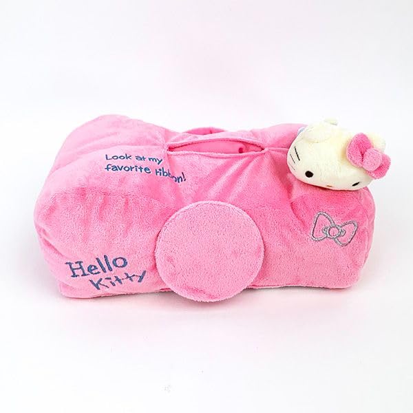 

World Sanrio Hello Kitty Diorama Tissue Case Ribbon Tissue Cover Interior Free [Perfect Tokyo] (70s)