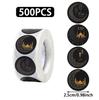 EID Mubarak 500pcs Roll Stickers Ramadan Kareem Gifts Packaging Seal Stickers Islam Muslim Festival Party Decor EID Gift Labels