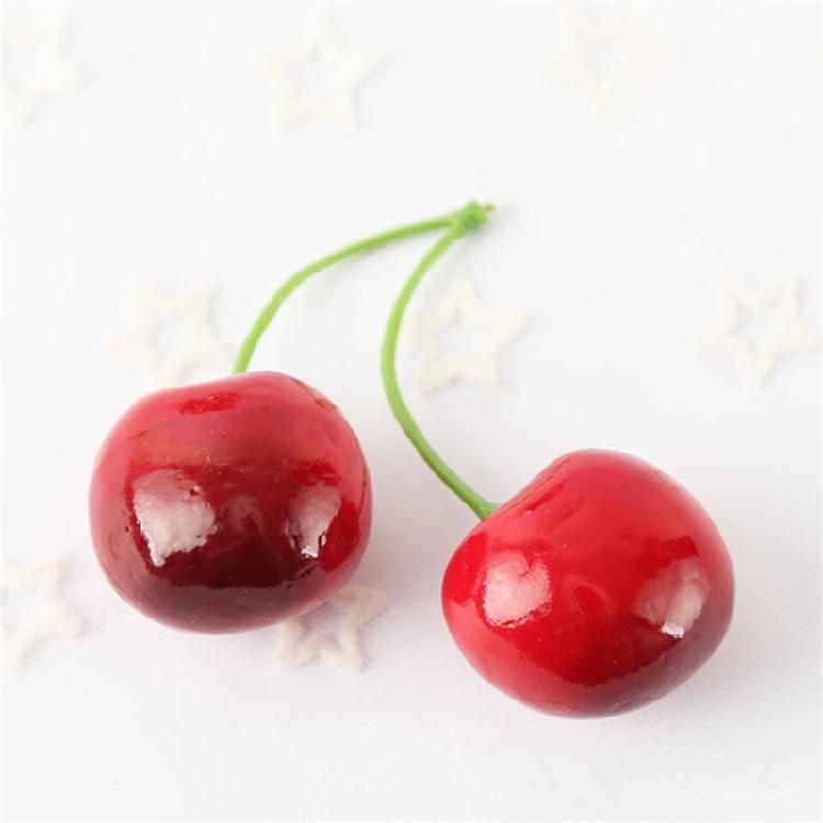 10 Pair False Cherry Decorations Artificial Cherries Props for Shopping Mall