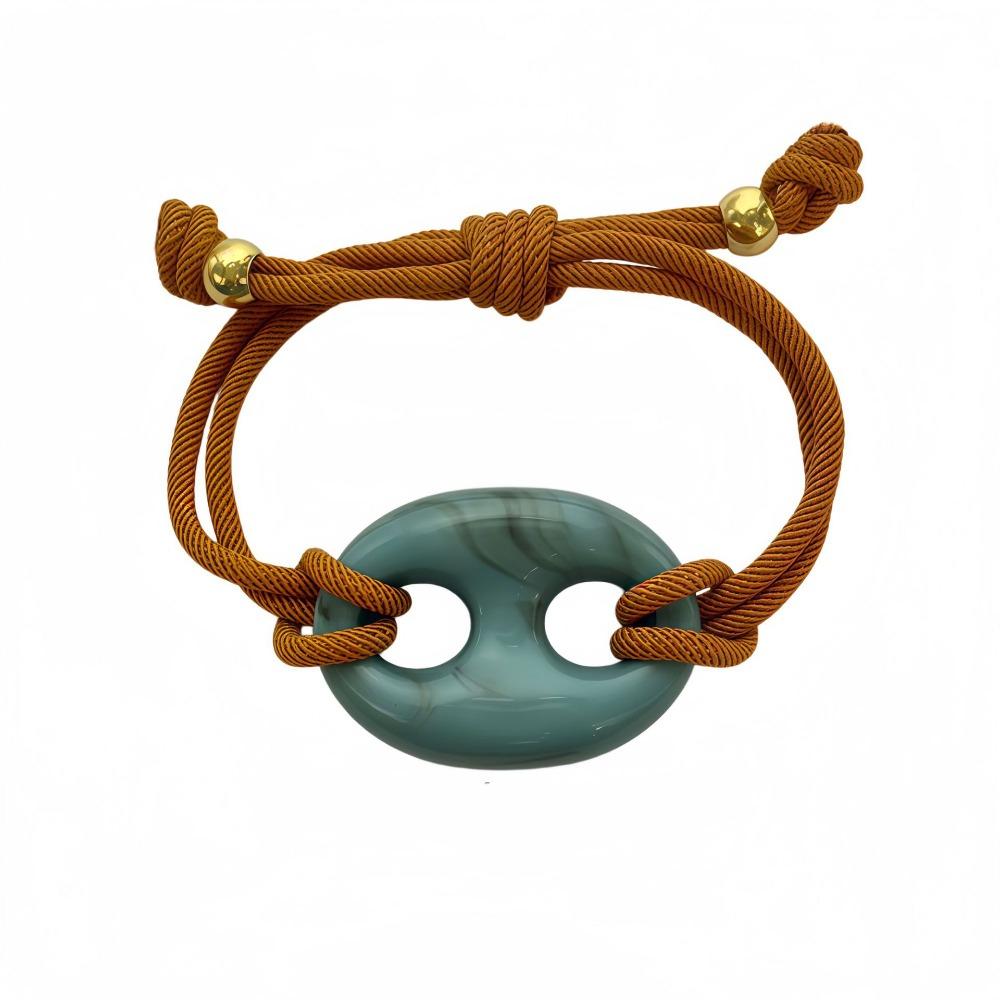 

Wristband Pig Nose Hand Rope Resin Boho Bracelets Fashion Geometric Bangle Women Style 2