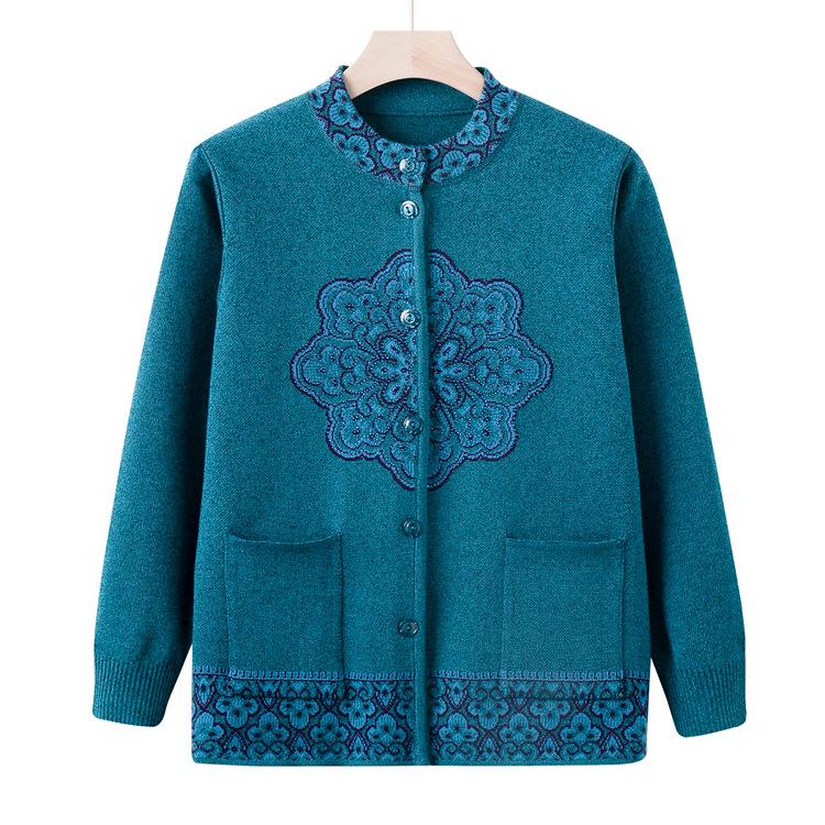 Old People's Autumn Clothes, Female Mothers, New Sweater Coats In Spring and Autumn, Middle-aged and Elderly Grandmothers' Sweaters and Cardigans.