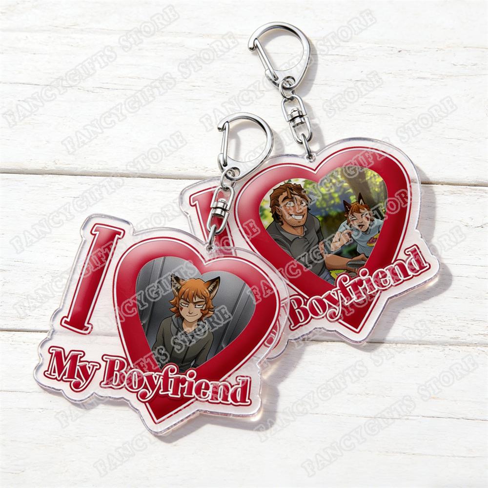 Portachiavi Carino I Love My Boyfriend Chibi per Accessori Law Pet Strade Lawrence Ren Hana Owo Portachiavi Gioielli Amici Fan Regali