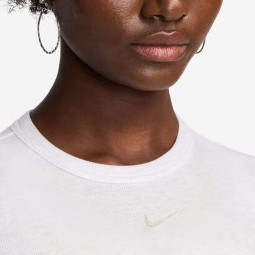 Nike T Shirts Women's White Crew Neck Moderate HJ0720-051