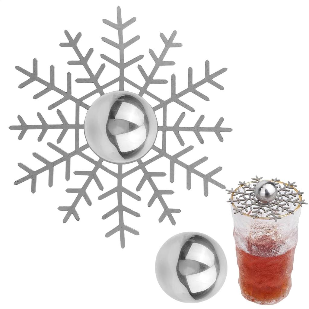 Coffee Chilling Ball 2 Pieces Metal Reusable Chilling Tool With Stand Cold Ball Machine Accessories For Gatherings Banquets