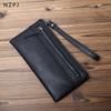 NZPJ Leather Men's Wallet Natural Leather Clutch Bag Long Bank Card Bag Large Capacity Coin Purse Casual Men's Mobile Phone Bag