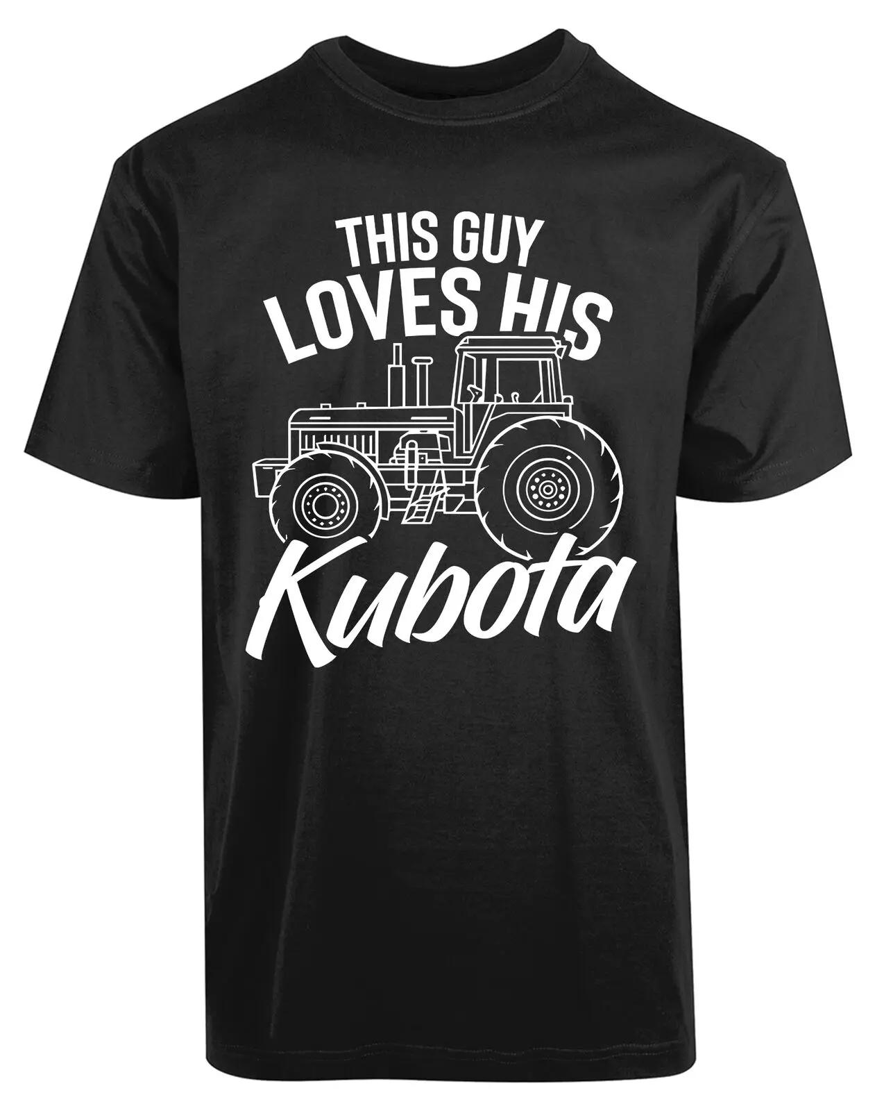 

This Guy Loves His Kubota Funny Automobile Tractor Graphic Phrase TShirt Summer Cotton ONeck Short Sleeve Mens T Shirt New 4XL