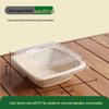 24oz Quadratische Takeout-Schalen aus Zuckerrohrzellstoff mit PET-Deckeln, 100er-Pack