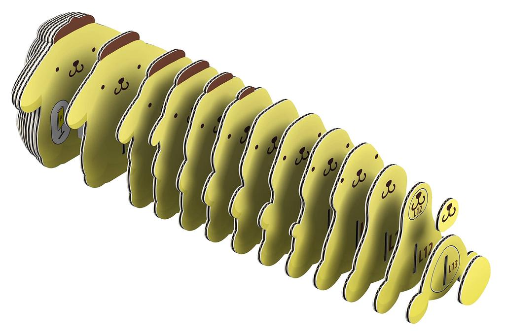 EUGY Pompompurin Paper 3D Puzzle - A fun educational toy for elementary school boys and girls, as well as adults, making it a great gift.