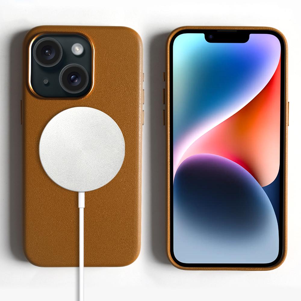 Für iPhone 14 Magnethülle Umweltfreundliche RPET-Leder-Telefonrückseite GRS-zertifiziert