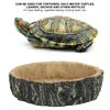 Reptile Water Dish Food Bowl Synthetic Resin Round Pet Eating Pot for Tortoise Terrapin