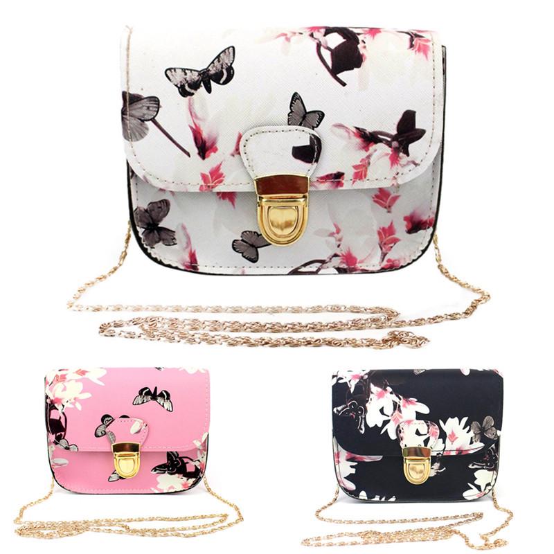 Women Butterfly Floral Printing Handbag Ladies Shoulder Bag Tote Messenger Bag Women Butterfly Floral Printing Handbag Ladies Shoulder Bag Tote Messenger Bag